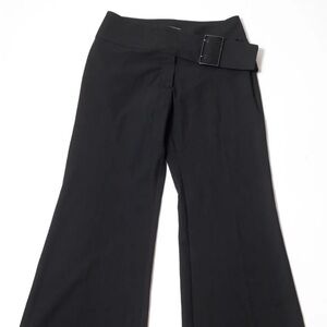 Cop copine y2k black low rise / mid rise flare trousers with asymmetrical belt